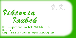 viktoria kaubek business card